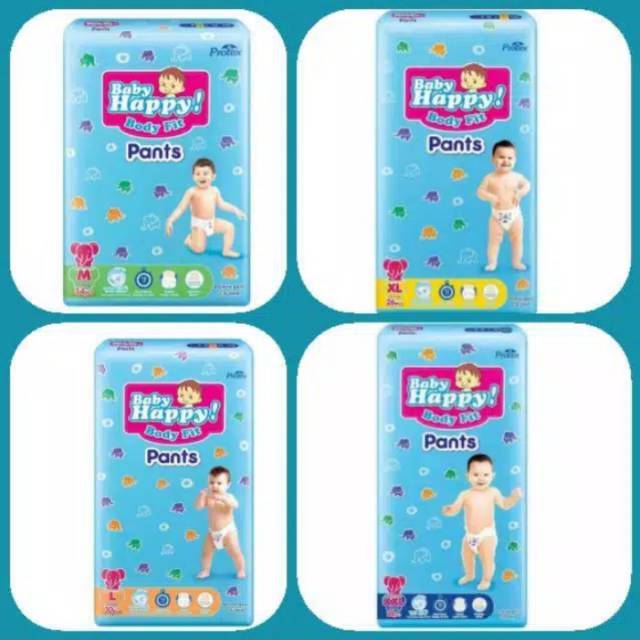 DIAPERS BABY HAPPY M34+4 L30+4 XL26+4 XXL24+4 Shopee Indonesia