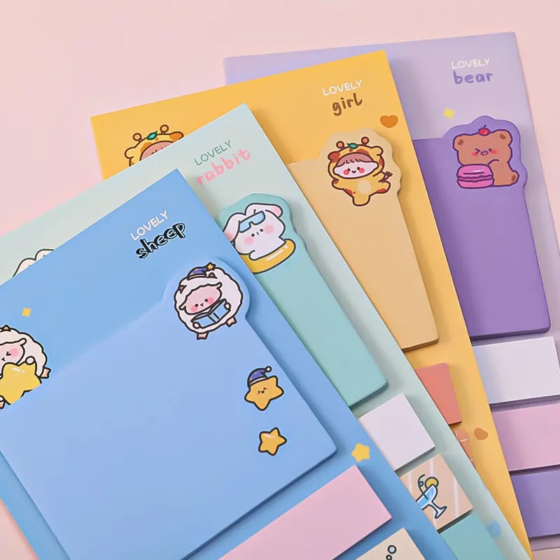 80 Lembar / Set Sticky Note / Memo Pad / Pembatas Buku Dengan Perekat Untuk Sekolah / Kantor