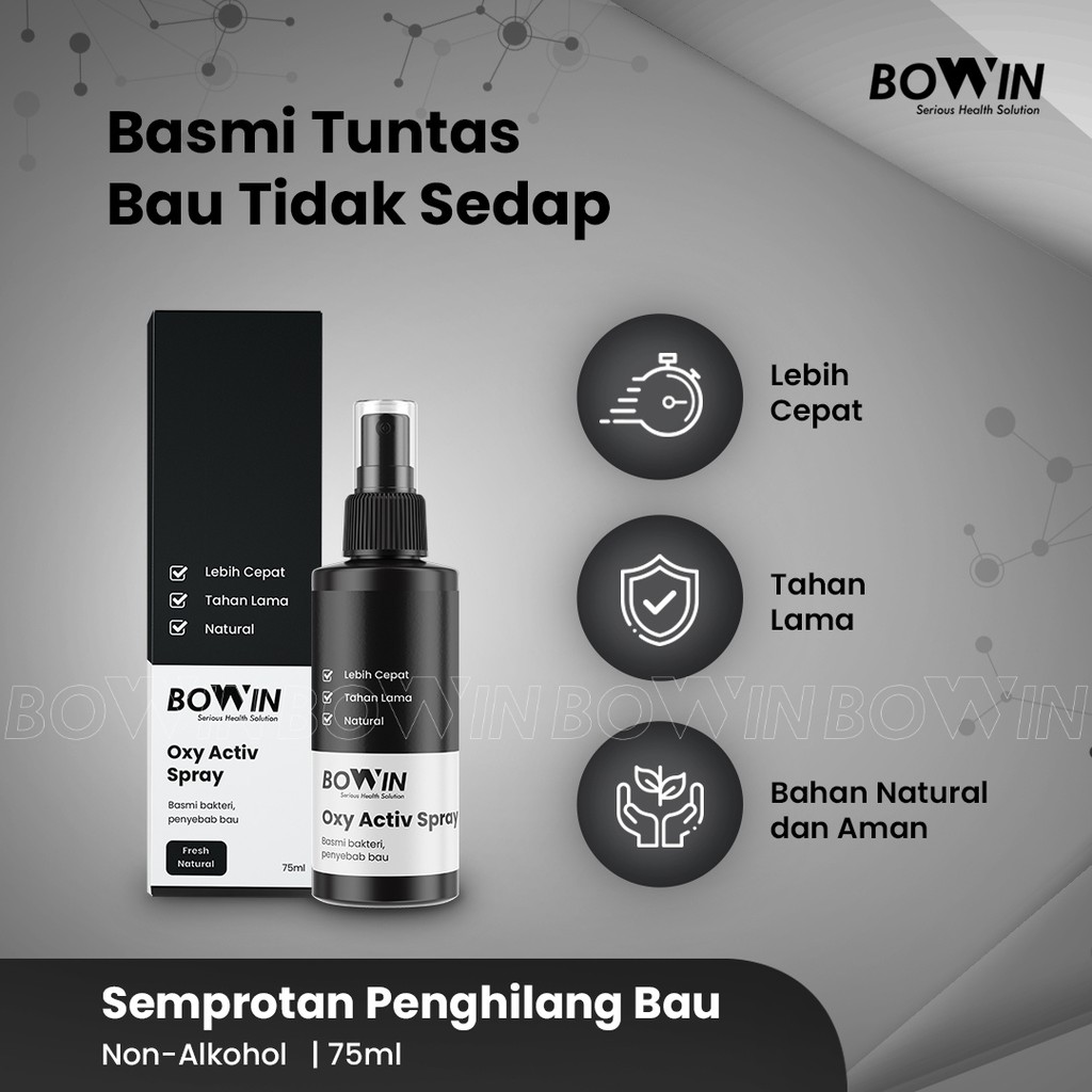 Bowin Activ Spray - Semprotan Penghilang Bau Baju Olahraga & Bau Kaos Kaki-5
