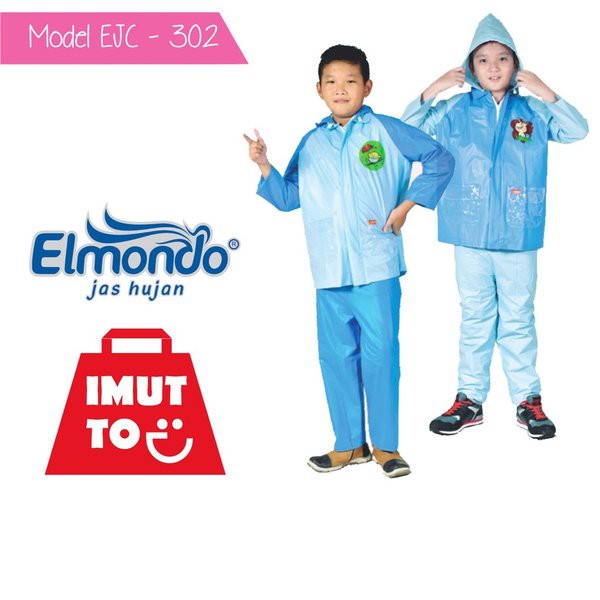 Jas Hujan Anak Setelan Baju Celana Nouvo Kombinasi 302 Elmondo - Mantel Hujan Anak SD Jaket Celana Murah