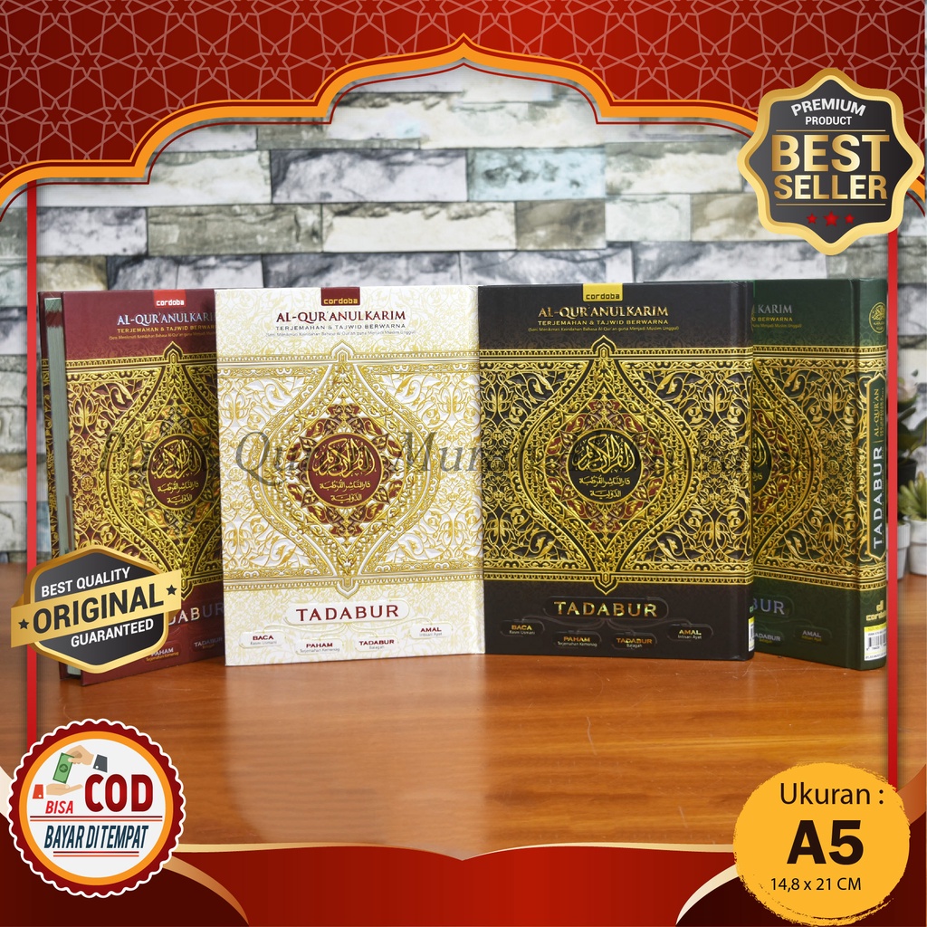 Al-Quranulkarim Terjemahan & Tajwid Bewarna Tadabur A5 HC - Cordoba, Alquran Dan Terjemahan Tajwid W