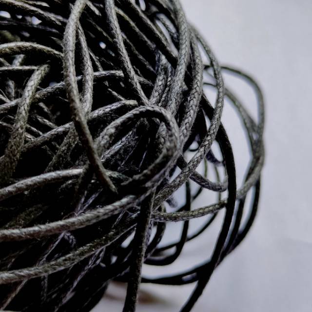Bahan gelang tali meteran White waxed cotton cord 1,5mm