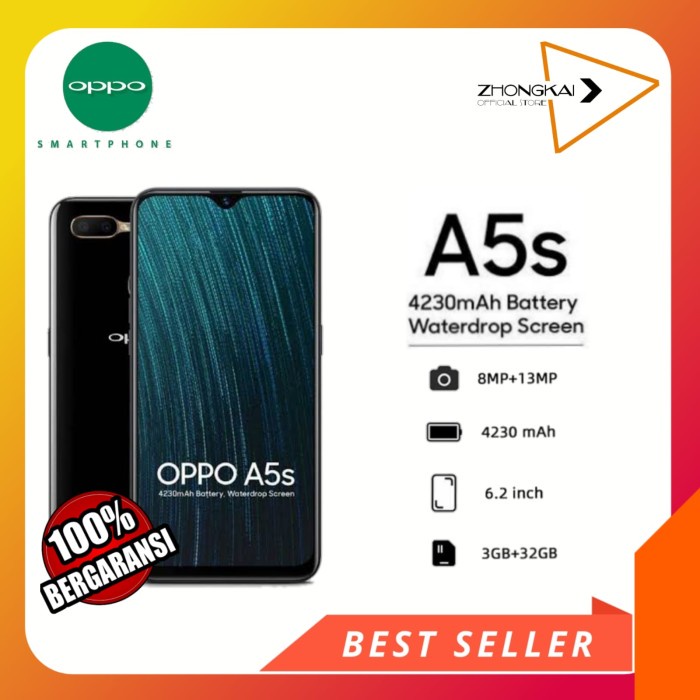 Hp baru OPPO A5S 3/32 GB - Hijau