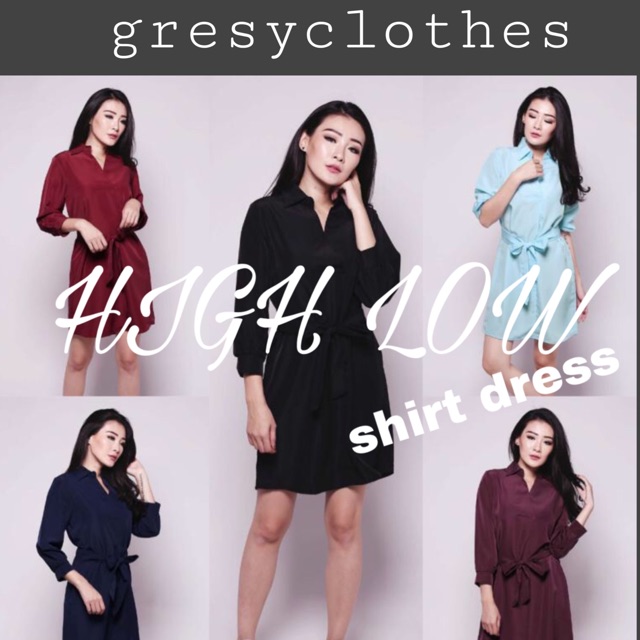 HIGH LOW SHIRT DRESS