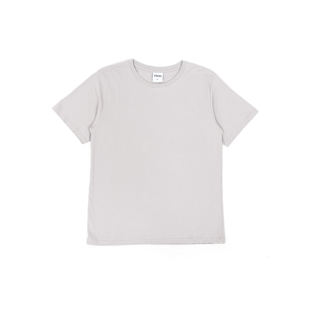 ZION Basic Kaos Polos Cotton Combed 24s - Light Grey
