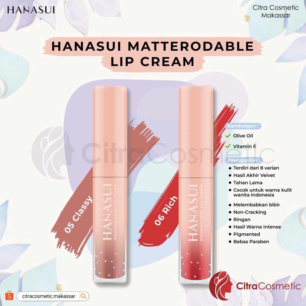 Hanasui Mattedorable Lip Cream Series