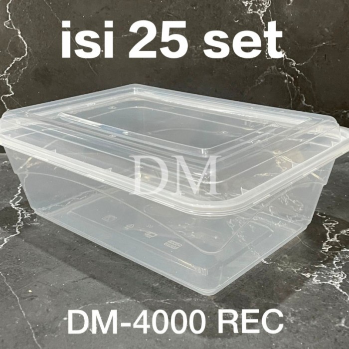 THINWALL DM 4000 ML RECT - 4000ML RECT - KOTAK MAKAN ISI 25 Set