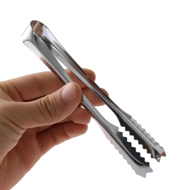 448 Capit Es Batu Stainless Steel Kecil - Penjepit Capitan Makanan Kue Ice Cube