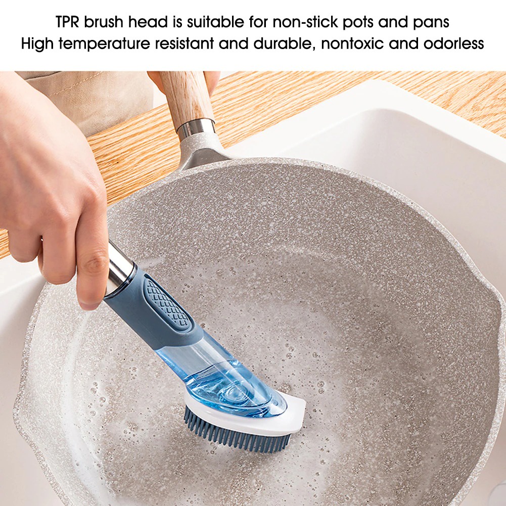 Set 4pcs Spons Cuci Piring Dengan Dispenser Sabun dan Sponge Sabut
