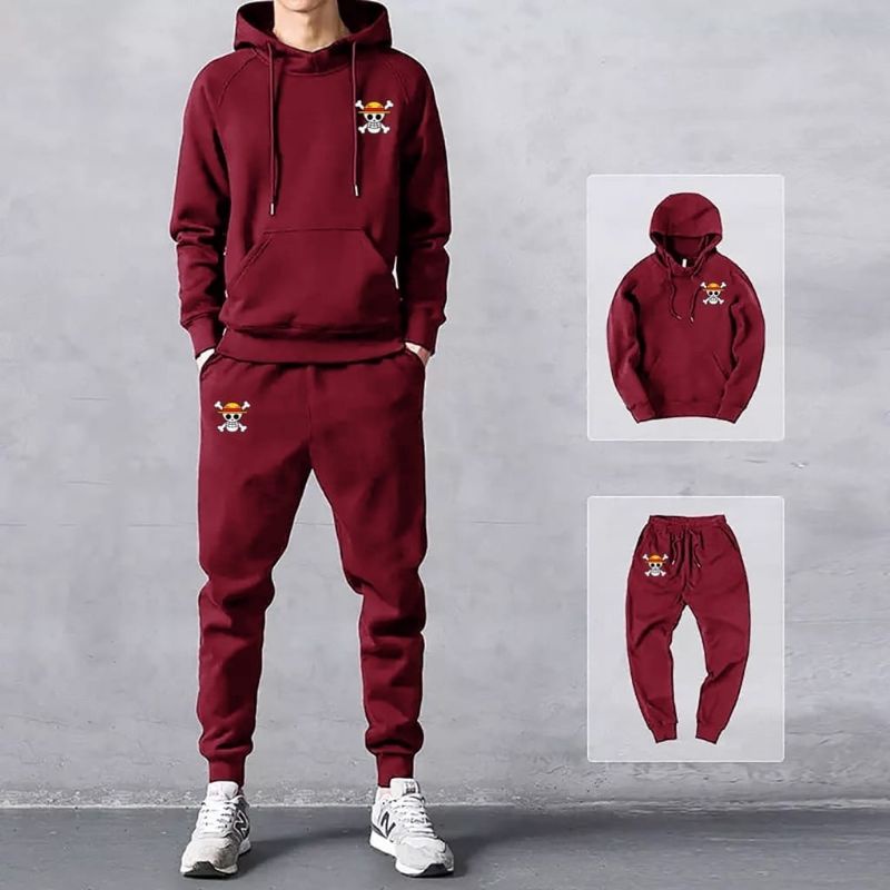 STELAN ( LUFFY ) STELAN PRIA DEWASA 1 SET SWEATER HODDIE + CELANA PANJANG JOGGER