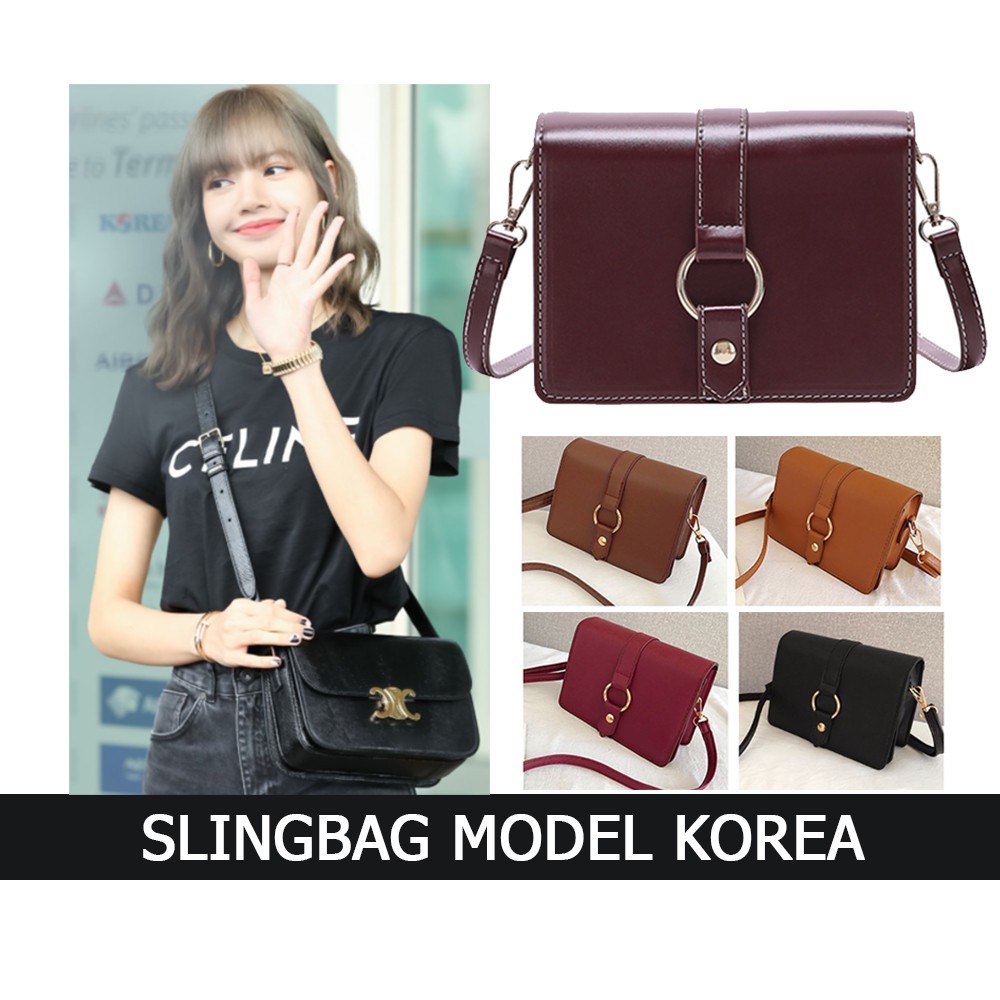 Tas Selempang Wanita Original Import Korea Model Simpel Premium