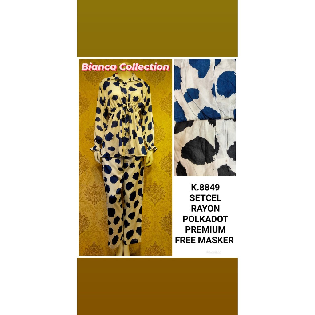 SETCEL TIE DYE RAYON POLKADOT PREMIUM FREE MASKER