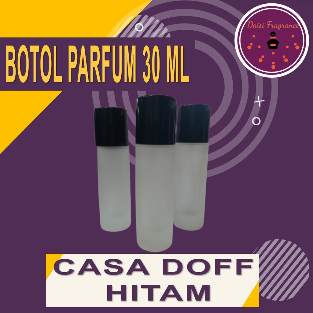 BOTOL PARFUM SPRAY CASA DOFF HITAM 30 ML | BOTOL KACA