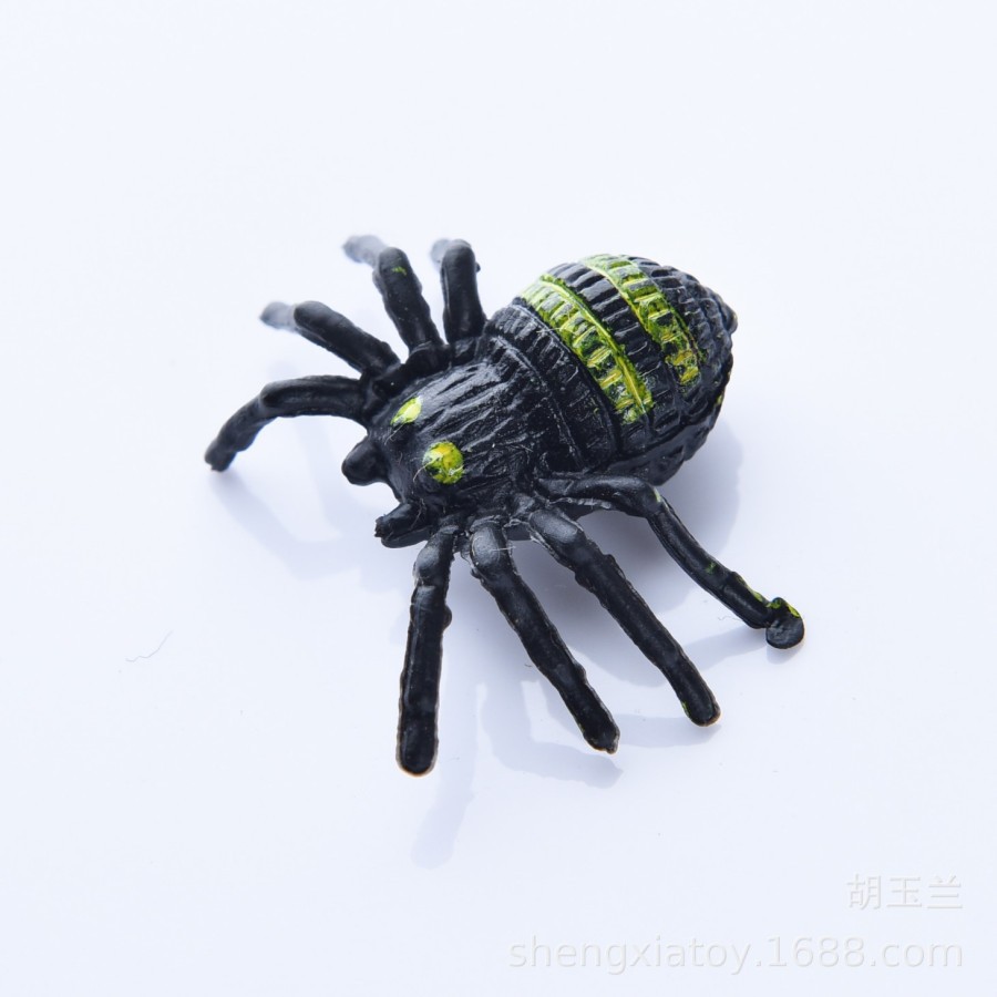 LABE laba-laba belang mini spider mainan gag prank toy squishy karet