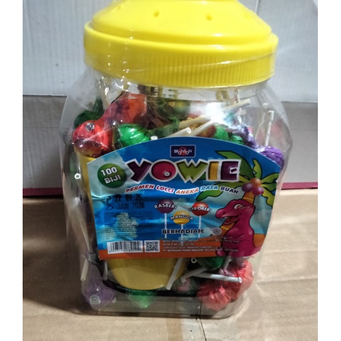 

permen yowe lolipop toples isi 100 pcs rasa buah