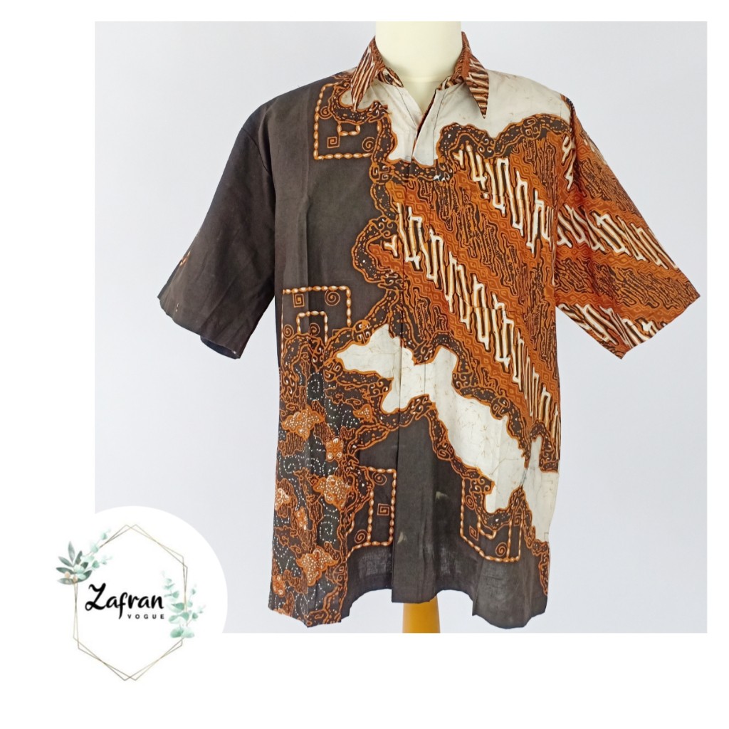 Kemeja HEM Batik Oxsava Coklat