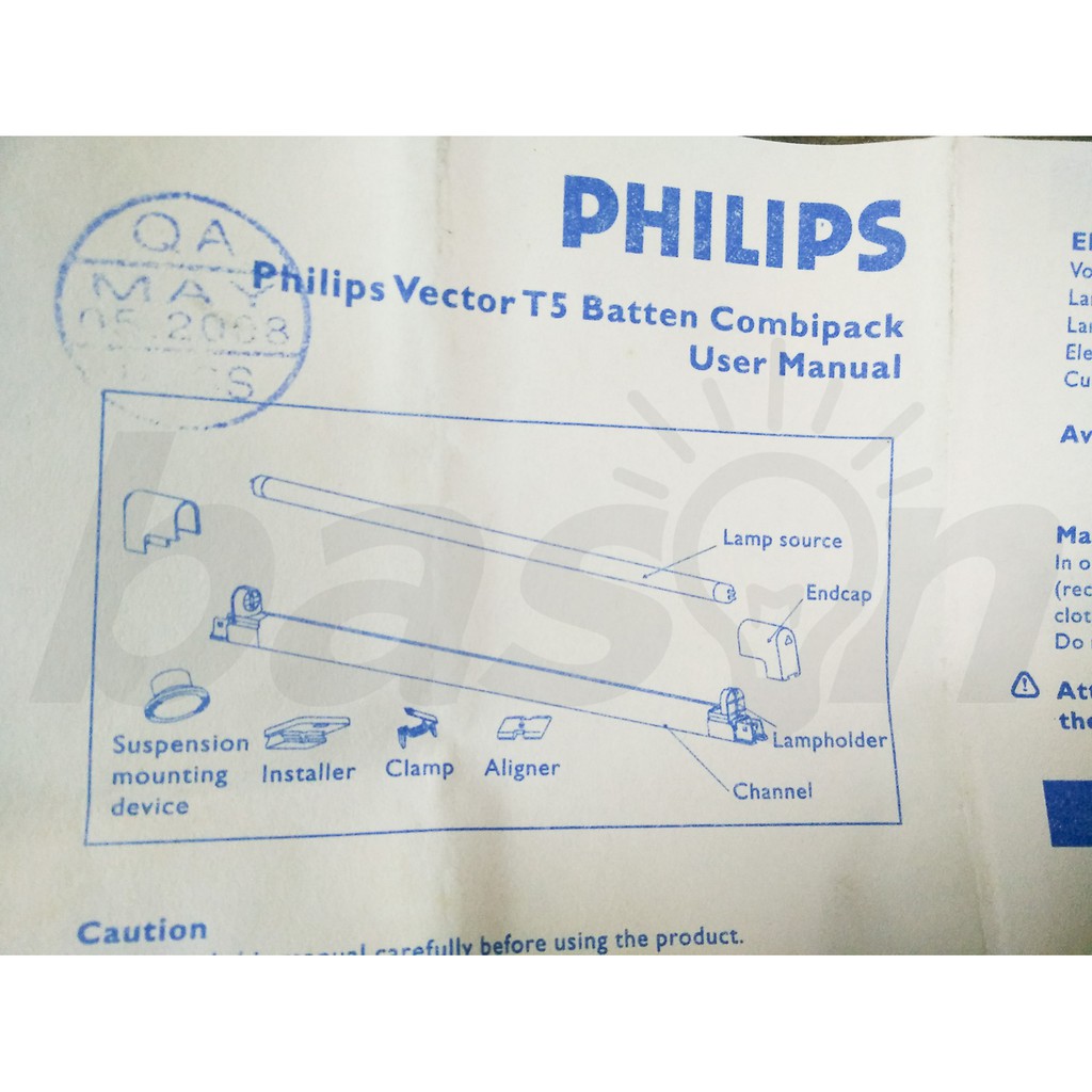 PHILIPS TL5 Batten TCH Vector 14W 840 / 865 600mm - KHUSUS OJOL