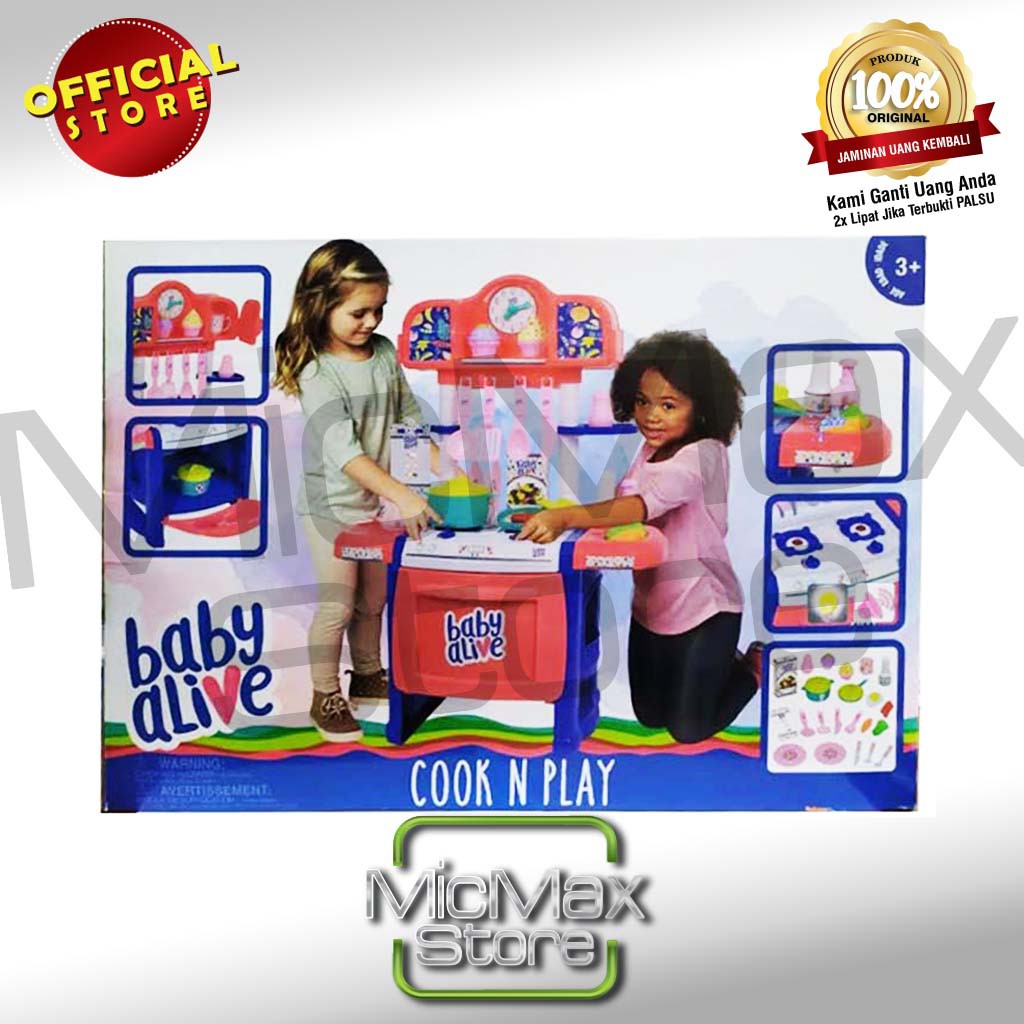 Baby Alive Cook N Play Kompor Sink Kitchen Dapur Alat Masak