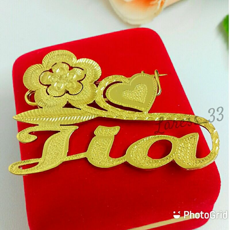 Bros nama . bros costum nama . bros dada . bros peniti . bros lapis emas . papan nama. name tap. pin