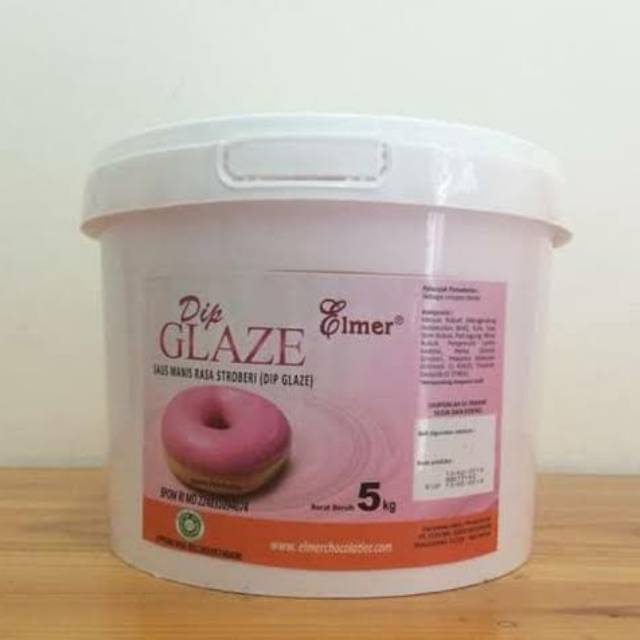 

Repack 250g Dip Glaze Strawberry Elmer / Selai Strawberry /Glaze Elmer / filling strawberry