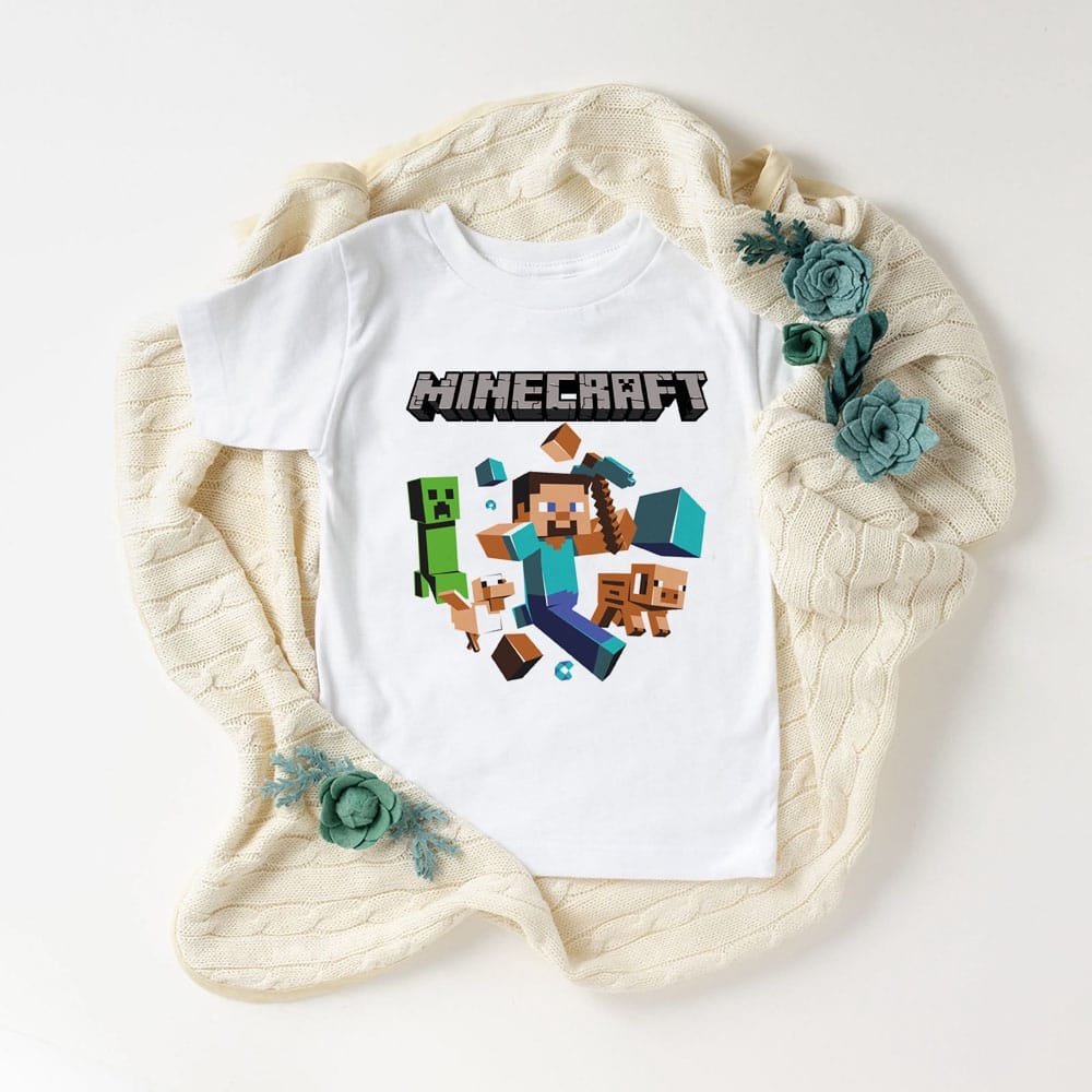 MYSTIQUE.ID-BAJU KAOS MINECRAFT T-SHIRT LUCU DAN AESTHETIC