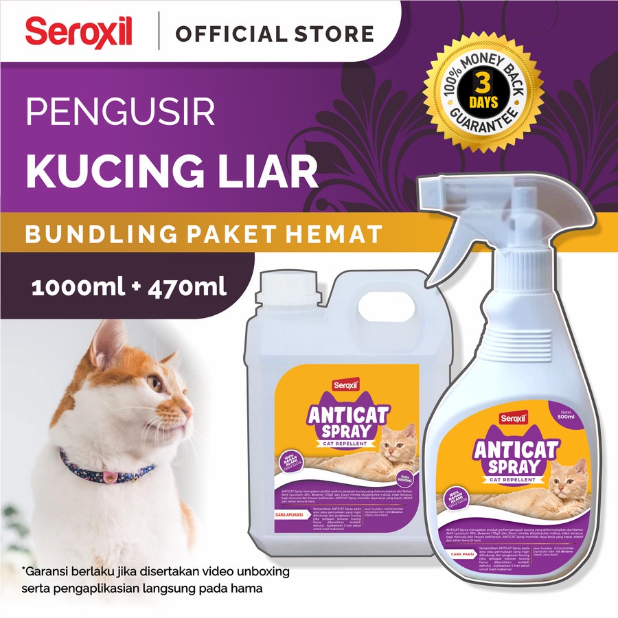 Jual Paket Cat Repellent Pengusir Kucing PUP Sembarangan 1 Liter 470 Ml Shopee Indonesia