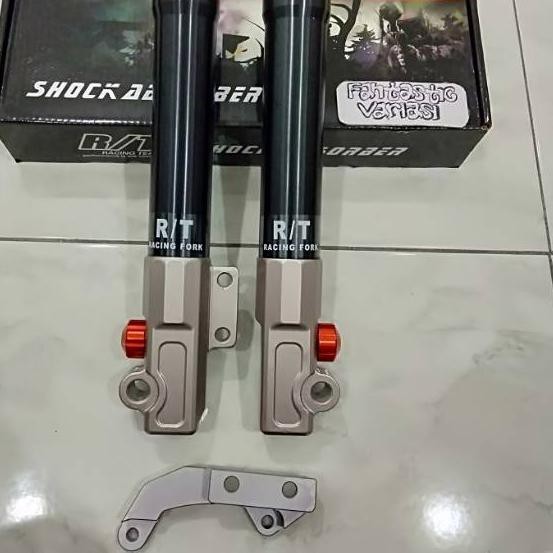 ✧ BOTTOM SHOCK DEPAN RT STAGE 6 PLUS BREKET 2 PISTON BEAT-VARIO 110-VARIO 125-VARIO 150-SCOOPY ➢