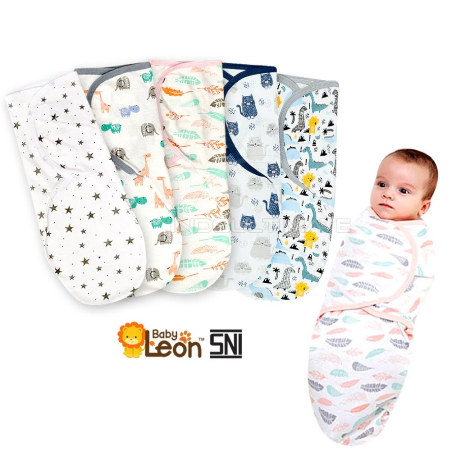 Bedong Instan Lipat Baby Leon - Bedong Bayi Instant Lipat