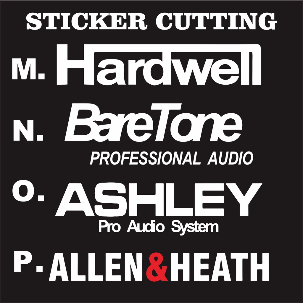 Sticker Cutting Audio Music Logo / Yamaha Music,Montarbo,Huper DLL