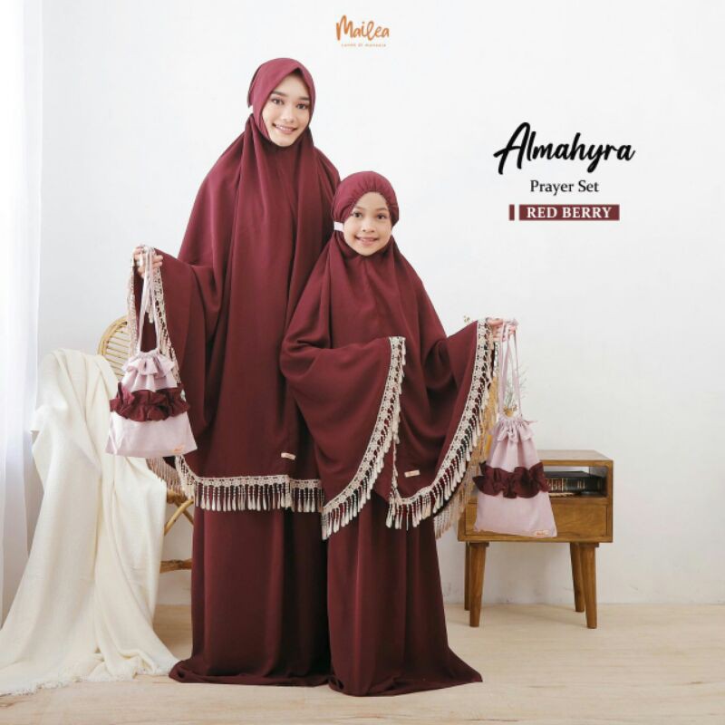 READY STOK MUKENA COUPLE IBU/MUKENA REMAJA/MUKENA ANAK ALMAHYRA BY MAILEA/MUKENA TRAVELING/TELEKUNG 