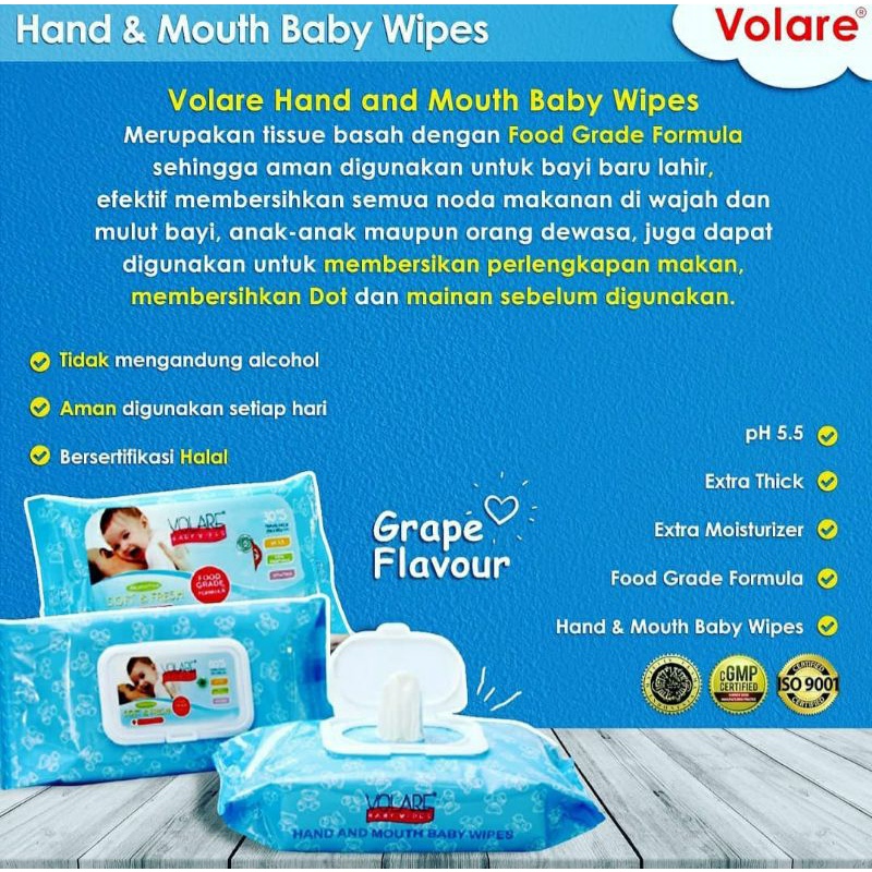 BUY 10 GET 2 Tissue Basah Volare Hand and Mouth Wet 30s FOODGRADE