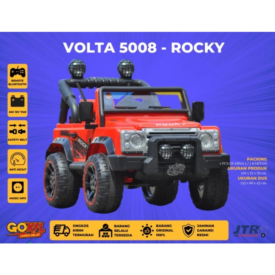 MAINAN MOBIL AKI ANAK SHP 5008 JEEP ROCKY 12V-7AH 2WD