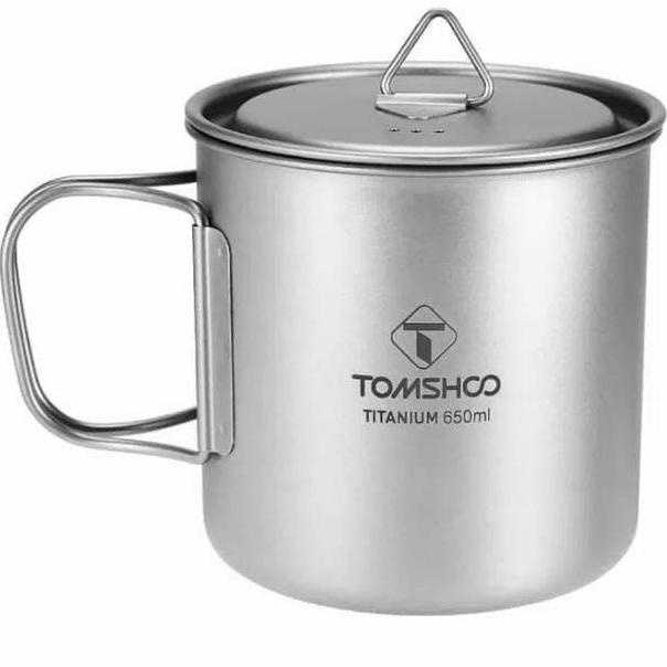 Jual Tomshoo Titanium 650ml Ultralight Portable Pot Mug Cup Camping Outdoor Shopee Indonesia 9461