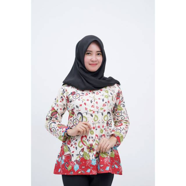 Blouse Batik Wanita Lengan Panjang