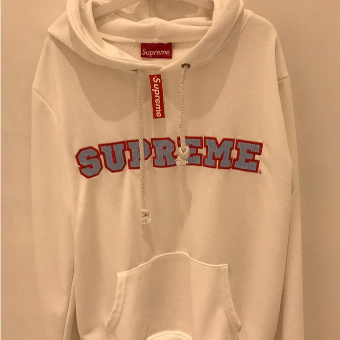 blue red supreme hoodie