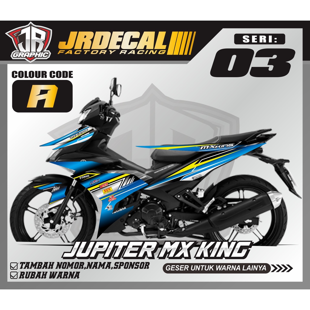 (BISA COD) STICKER STRIPING MOTOR JUPITER MX KING 150  SEMI FULL POLA PRESISI CUSTOM VARIASI KEREN S