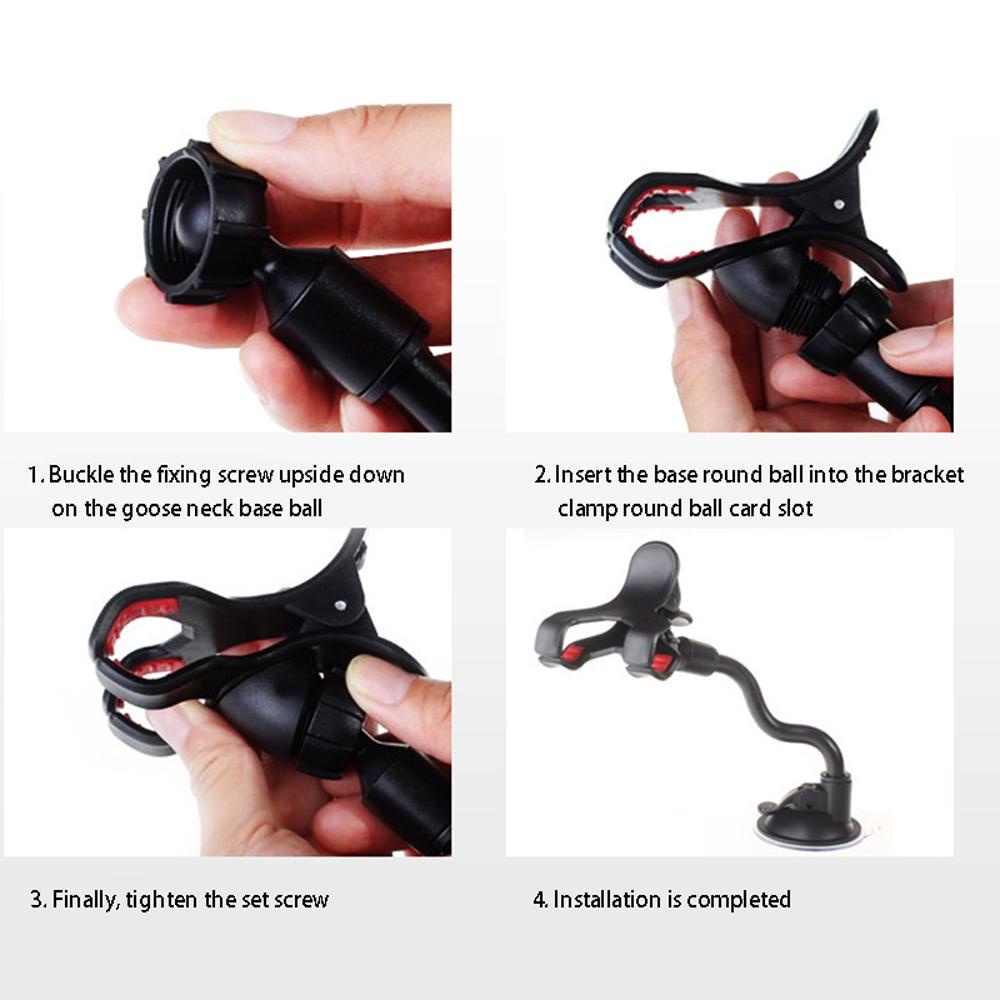 Lanfy Holder Telepon Gitar ABS Hitam 360derajat Car-Holder Untuk Gitar Guitar Holder Sucker