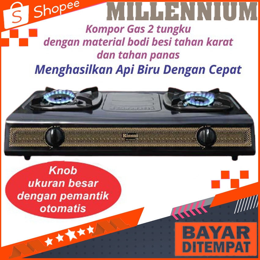 Rinnai RI 522S Kompor Gas 2 Tungku Rinnai RI522S Kompor Rinnai