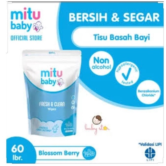 MITU BABY WIPES REFILL ISI 60's