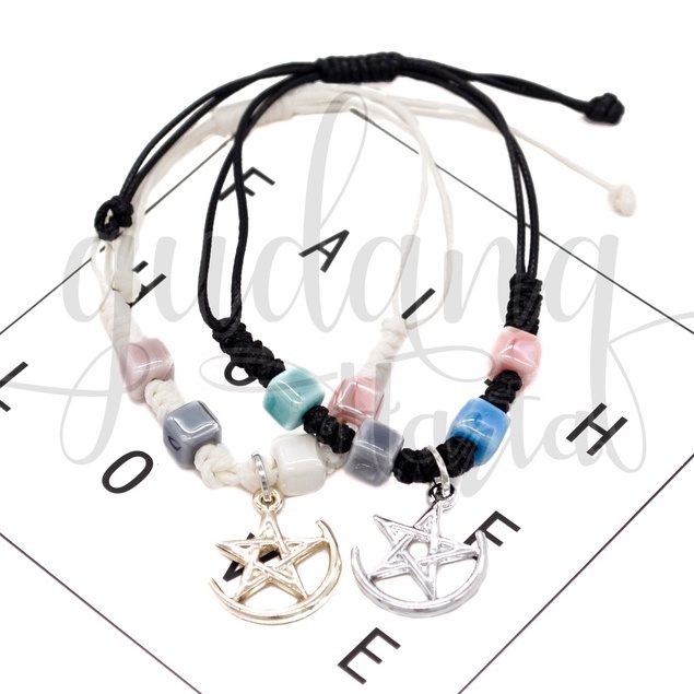 Gelang BFF Couple Stone Star Bangle SET ISI 2 Bintang GH 205365