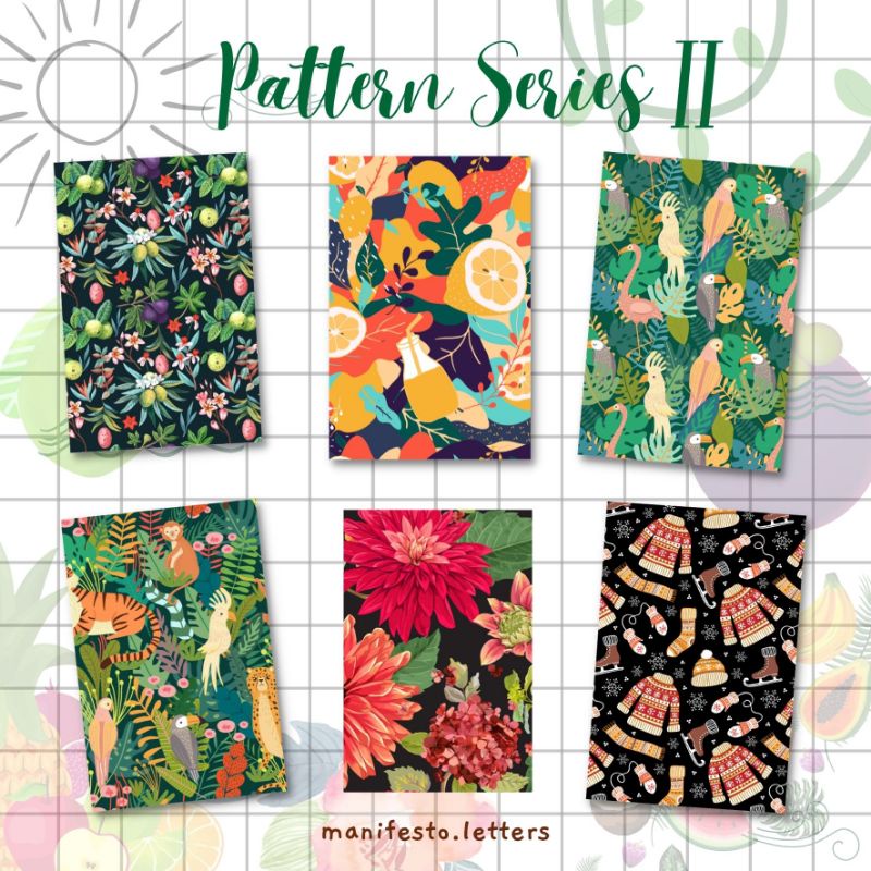 

Postcard Pattern Series 2 | Tropical Kartu Pos | Flower | Winter