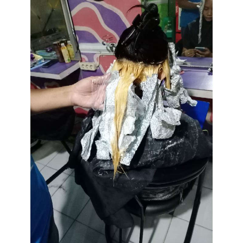 Alumunium foil roll highlight rambut