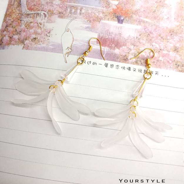 AH005 Anting Tassel simple flower | Anting Korea | Anting hooks handmade