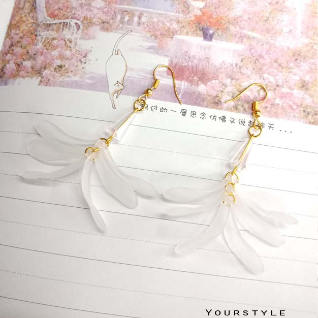 AH005 Anting Tassel simple flower | Anting Korea | Anting hooks handmade