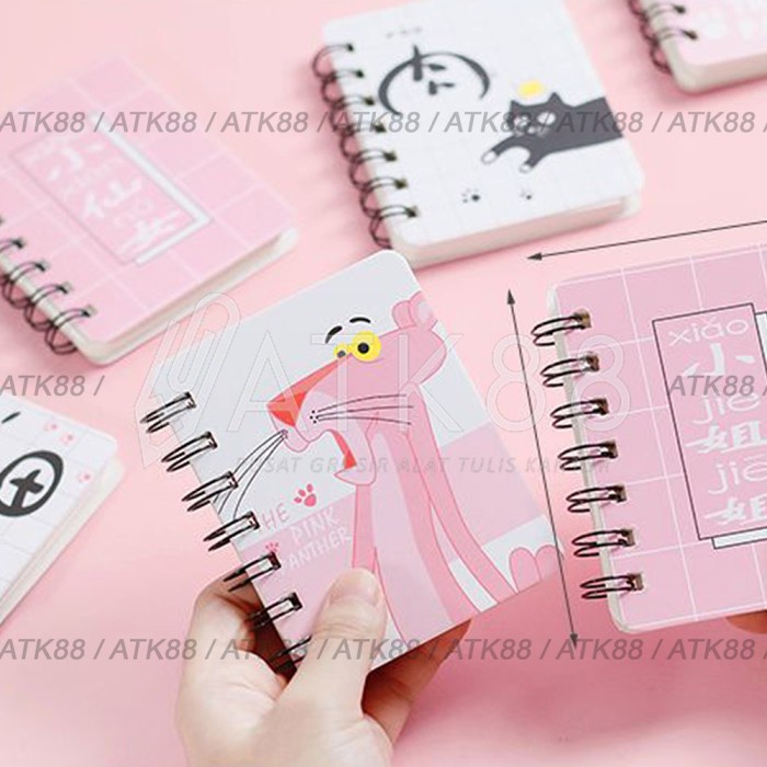 

[RESTOCK] The Pink Panther Notebook Notes Alat Tulis Kokoro Stuff Cute Cat Note - Pink Panther