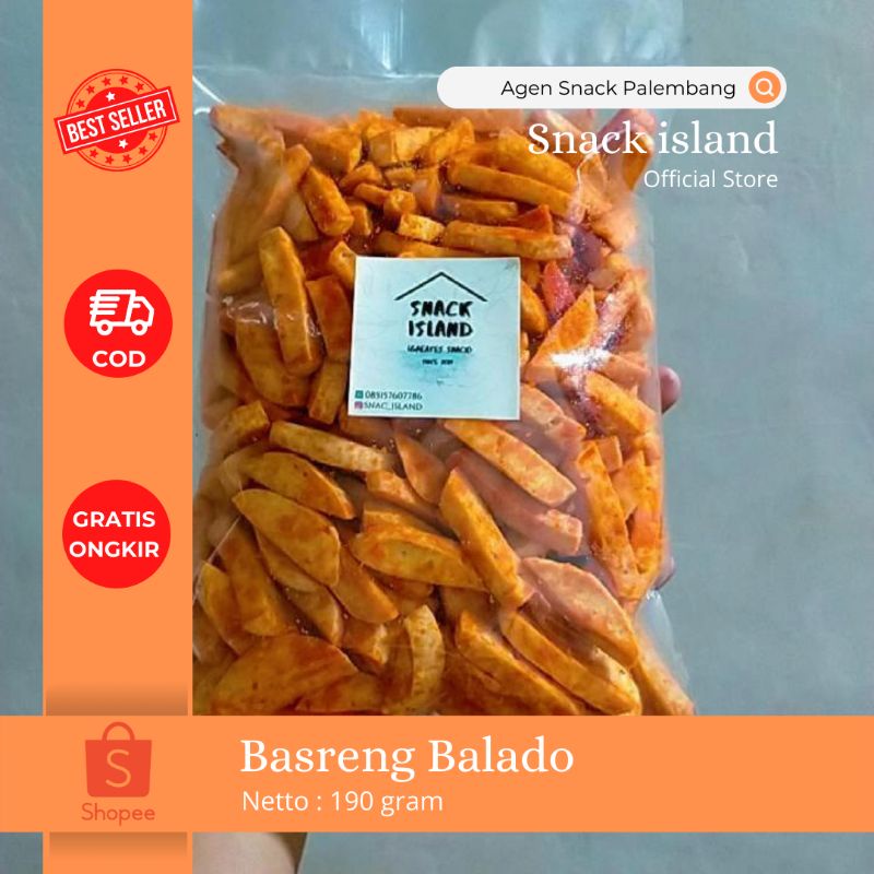 

Basreng Balado 190 gram | Basreng yang renyah dipadukan dengan bumbu balado yang berlimpah