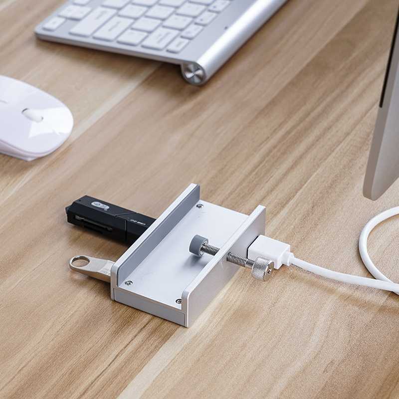 Orico USB Hub 3.0 Clip-on Type Aluminium 4 Port - MH4PU-Silver