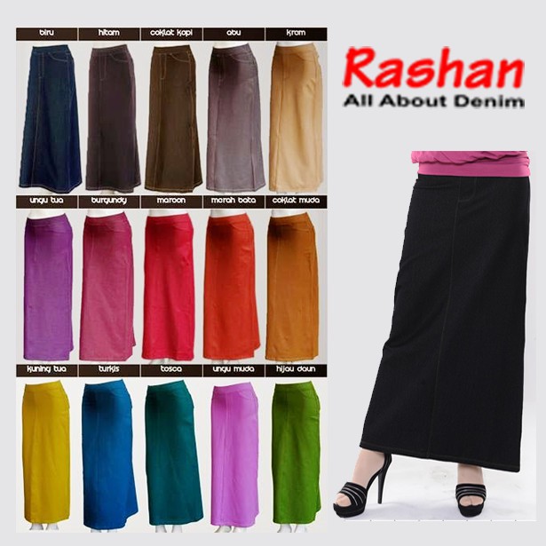 RASHAN ROK PAYUNG BAHAN COTTON SPANDEX ROK DEWASA JUMBO ORIGINAL RASHAN