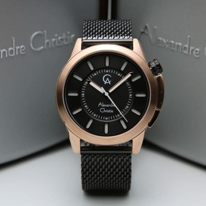 Alexandre Christie AC 8632 Black Rose Gold Jam Tangan Alexandre Christie AC8632 Terbaru