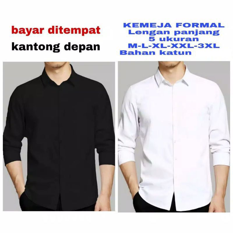 Kemeja Formal Fusco Original Premium Lengan Panjang Pria Kemaja Daleman Jas Kantor Nikahan Kerja Kuliah Wisuda Slimfit Reguler Fit Ukuran S M L XL XXL